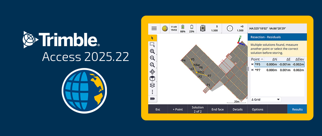 Trimble Access aktualizacje